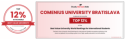 Univerzita Komenského v Bratislave MEDZI 12% NAJLEPŠÍCH UNIVERZÍT SVETA