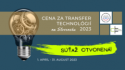 Cena za transfer technológií na Slovensku (1. 4. – 31. 8. 2023)