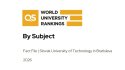 STU má tri študijné odbory v najlepšej 500 na svete